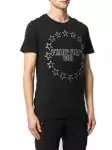 chaude t shirt philipp plein homme pas cher col rond de coton star 1978 noir